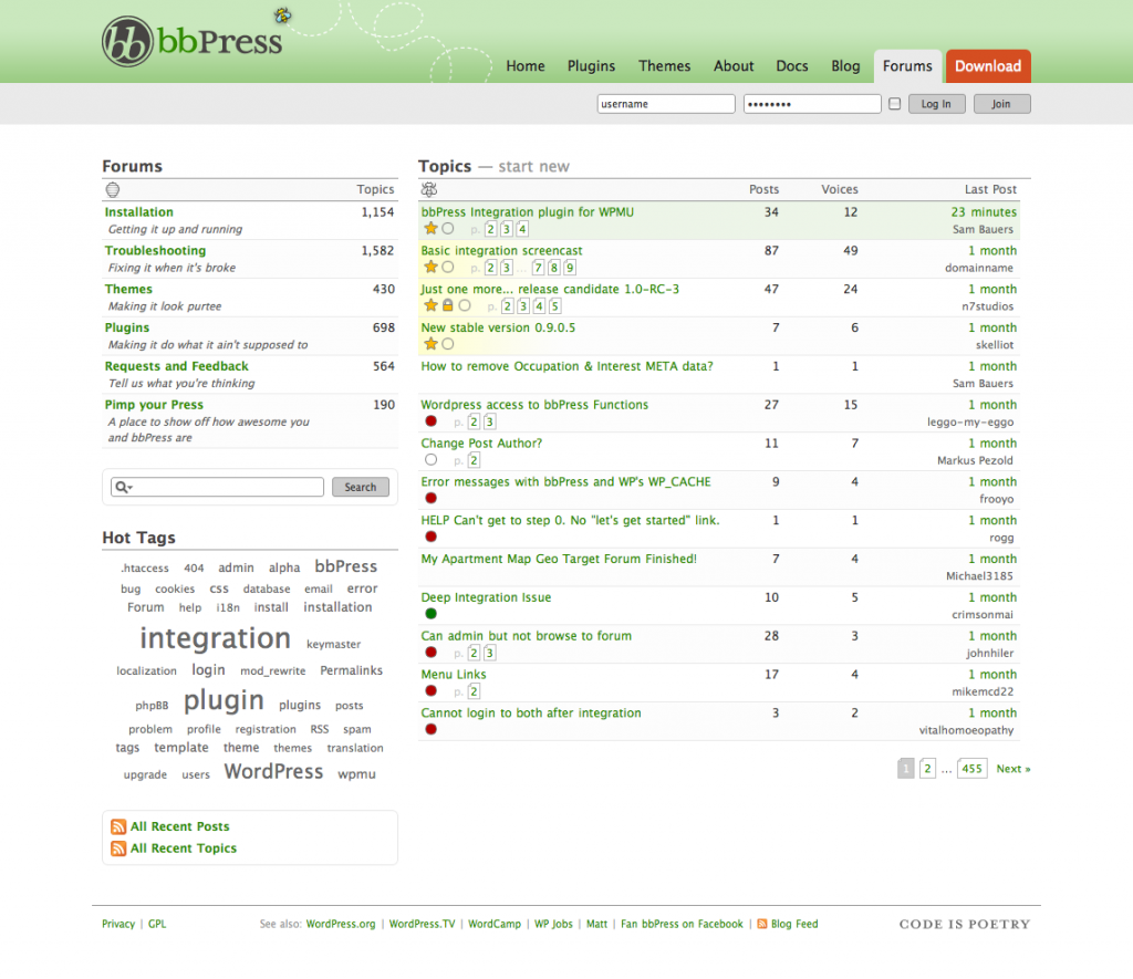 bbPress Forums (New Look)